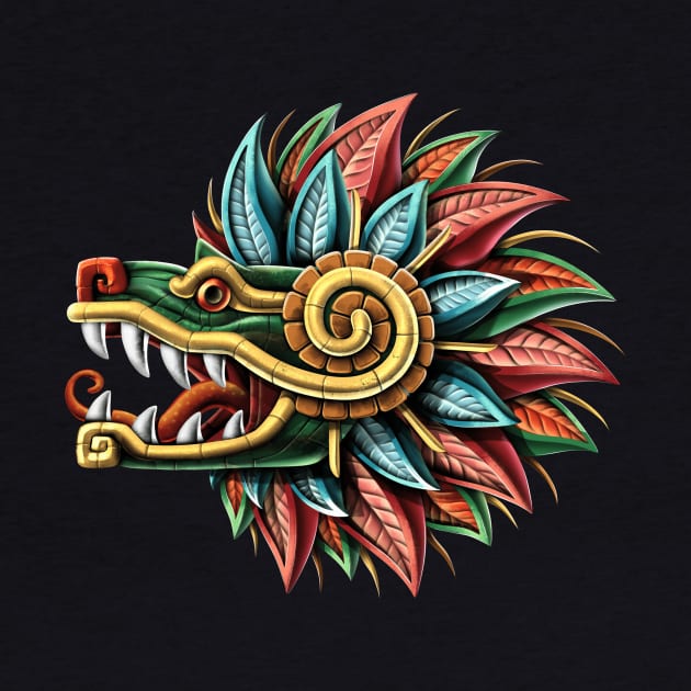 Aztec Feathered Serpent God Quetzalcoatl by underheaven